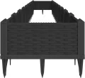 WGYHOME Pflanzkasten mit Erdspießen Schwarz 362,5x42,5x28,5 cm PP Hochbeet für Gemüse extra groß Gemüsebeet Pflanzkübel Frühbeet Gartenbeet Pflanzkübel Blumenkasten für Garten Balkon und Terrasse - Thumbnail 3