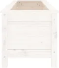 WGYHOME Hochbeet Weiß 119,5x40x39 cm Massivholz Kiefer Hochbeet für Gemüse extra groß Gemüsebeet Pflanzkübel Frühbeet Gartenbeet Pflanzkübel Blumenkasten für Garten Balkon und Terrasse - Thumbnail 3
