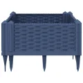 WGYHOME Pflanzkasten mit Erdspießen Blaugrau 42,5x42,5x28,5 cm PP Hochbeet für Gemüse extra groß Gemüsebeet Pflanzkübel Frühbeet Gartenbeet Pflanzkübel Blumenkasten für Garten Balkon und Terrasse - Thumbnail 3