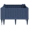 WGYHOME Pflanzkasten mit Erdspießen Blaugrau 42,5x42,5x28,5 cm PP Hochbeet für Gemüse extra groß Gemüsebeet Pflanzkübel Frühbeet Gartenbeet Pflanzkübel Blumenkasten für Garten Balkon und Terrasse - Thumbnail 4