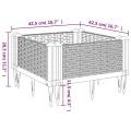WGYHOME Pflanzkasten mit Erdspießen Blaugrau 42,5x42,5x28,5 cm PP Hochbeet für Gemüse extra groß Gemüsebeet Pflanzkübel Frühbeet Gartenbeet Pflanzkübel Blumenkasten für Garten Balkon und Terrasse - Thumbnail 6