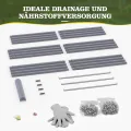 Amopatio Hochbeet Metall, Pflanzbeet Hochbeete für Garten, 180x90x60 cm, Hochbeete-kit 970 L für Gemüse Blumen Sukkulenten Kräuter, Blumenbeet & Pflanzentrog, Verzinkter Stahl, Grau - Thumbnail 6