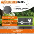 Garantia Ergo Quadro 2 L 75 Hochbeet Stone ergonomisches Gartenhochbeet aus Kunststoff modernes Stecksystem mit Bewässerung für Gemüse Kräuter und Blumen für Garten Terrasse und Außenbereich - Thumbnail 3
