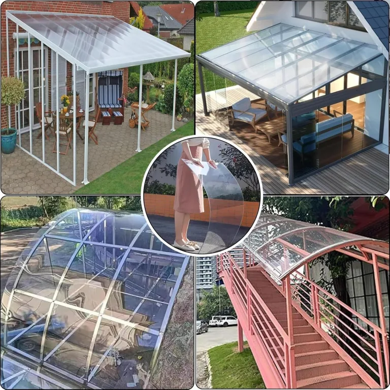 Polycarbonat-Acrylplatte, 1 mm dick, wasserdicht, Dach, langlebig, schlagfest, für den Außenbereich, Garten, Gewächshaus (0,6 x 12 m) – Bild 7
