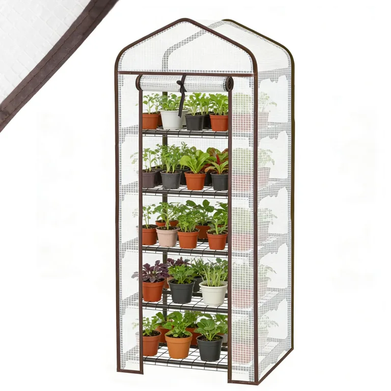 Sekey Mini Tomatengewächshaus 4 Etagen, Foliengewächshaus, Gewächshaus klein Balkon Winterfest - für Indoor & Outdoor Tomatenhaus mit herausnehmbaren Ebenen für Flexible Pflanzhöhe – Bild 10