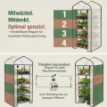 Sekey Mini Tomatengewächshaus 4 Etagen, Foliengewächshaus, Gewächshaus klein Balkon Winterfest - für Indoor & Outdoor Tomatenhaus mit herausnehmbaren Ebenen für Flexible Pflanzhöhe - Thumbnail 5