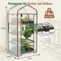 Sekey Mini Tomatengewächshaus 4 Etagen, Foliengewächshaus, Gewächshaus klein Balkon Winterfest - für Indoor & Outdoor Tomatenhaus mit herausnehmbaren Ebenen für Flexible Pflanzhöhe - Thumbnail 6