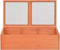 Frühbeet Holz 100x50x34 cm Gartengewächshäuser, Tomatenhaus Treibhaus für Garten, Aufzucht, Terrasse, Außende - Thumbnail 5
