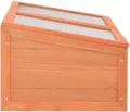 Frühbeet Holz 100x50x34 cm Gartengewächshäuser, Tomatenhaus Treibhaus für Garten, Aufzucht, Terrasse, Außende - Thumbnail 6