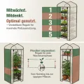 Sekey Mini Tomatengewächshaus 5 Etagen, Foliengewächshaus, Gewächshaus klein Balkon Winterfest - für Indoor & Outdoor Tomatenhaus mit herausnehmbaren Ebenen für Flexible Pflanzhöhe - Thumbnail 5