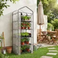 Sekey Mini Tomatengewächshaus 5 Etagen, Foliengewächshaus, Gewächshaus klein Balkon Winterfest - für Indoor & Outdoor Tomatenhaus mit herausnehmbaren Ebenen für Flexible Pflanzhöhe - Thumbnail 7