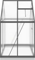 Gewächshaus mit Fundamentrahmen Anthrazit 169x114x202 cm Alu Gartengewächshäuser, Tomatenhaus Treibhaus für Garten, Aufzucht, Terrasse, Außende - Thumbnail 4