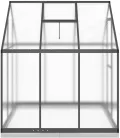 Gewächshaus mit Fundamentrahmen Anthrazit 169x169x202 cm Alu Gartengewächshäuser, Tomatenhaus Treibhaus für Garten, Aufzucht, Terrasse, Außende - Thumbnail 4