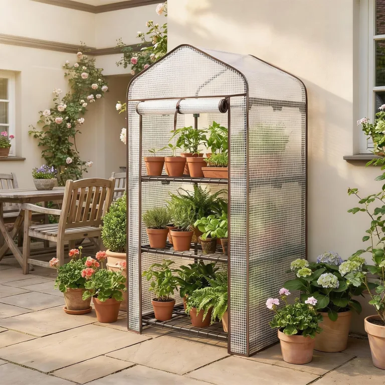 Sekey Mini Tomatengewächshaus 3 Etagen, Foliengewächshaus, Gewächshaus klein Balkon Winterfest - für Indoor & Outdoor Tomatenhaus mit herausnehmbaren Ebenen für Flexible Pflanzhöhe – Bild 7
