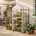 Sekey Mini Tomatengewächshaus 3 Etagen, Foliengewächshaus, Gewächshaus klein Balkon Winterfest - für Indoor & Outdoor Tomatenhaus mit herausnehmbaren Ebenen für Flexible Pflanzhöhe - Thumbnail 7