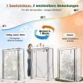 Sekey Gewächshaus Klein mit 2 Abdeckungen 150x100x50 cm, Tomatengewächshaus Foliengewächshaus Tomaten Gewächshaus Balkon, Winterfest & Montagefreundlich, inkl. extra Insektennetz für den Sommer - Thumbnail 3