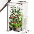 Sekey Gewächshaus Klein mit 2 Abdeckungen 150x100x50 cm, Tomatengewächshaus Foliengewächshaus Tomaten Gewächshaus Balkon, Winterfest & Montagefreundlich, inkl. extra Insektennetz für den Sommer - Thumbnail 10