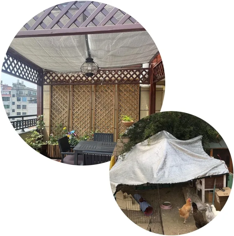 75 % Aluminium-Schattenstoff mit Ösen, Sonnenblock-Netz für Garten, Gewächshaus, Terrasse und Zwinger, reißfeste Netzplane, 4 x 19 m – Bild 7