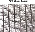 75 % Aluminium-Schattenstoff mit Ösen, Sonnenblock-Netz für Garten, Gewächshaus, Terrasse und Zwinger, reißfeste Netzplane, 4 x 19 m - Thumbnail 4