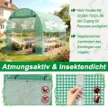 Gewächshaus Foliengewächshaus Tunnelgewächshaus Tomatenhaus 3x6x2 m, begehbares Gartengewächshaus, Folientunnel Gewächshaustunnel pflanztunnel Treibhaus mit Fenstern & Reißverschlusstüren - Thumbnail 4