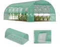 Gewächshaus Foliengewächshaus Tunnelgewächshaus Tomatenhaus 3x6x2 m, begehbares Gartengewächshaus, Folientunnel Gewächshaustunnel pflanztunnel Treibhaus mit Fenstern & Reißverschlusstüren - Thumbnail 1