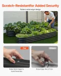 VEVOR Hochbeet Metall 2400x600x290 mm, Pflanzbeet, Gemüsebeet, Pflanzkasten mit offenem Boden & abgerundeten Kanten, Blumenbeet, Kräuterbeet, ideal für Gemüse, Blumen, Kräuter & Sukkulenten, Oval - Thumbnail 4