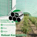 3x4m Foliengewächshaus Gartengewächshäuser aus verzinktem Stahl PE Gewächshaus mit Aufrollbare Fenster Tomatenhaus Winterfest Folientunnel Pflanzenzelt Folien Treibhaus inkl. Erdanker - Thumbnail 4