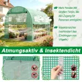 Gewächshaus 300x600x200cm Foliengewächshaus Winterfest Folientunnel UV-Schutz Tomatenhaus Pflanztunnel für Frucht Gemüse Blumen Pflanzenzelt mit Fenster Treibhaus inkl. Erdanker & Seilen - Thumbnail 5