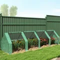 Outsunny Mini-Gewächshaus für den Garten, Mini-Gewächshaus, Tunnel, 360 x 90 x 90 cm (L x B x H), Spitzdach, Stahl, Polyethylen, hohe Dichte, 140 g/m², UV-Schutz, Fenster mit Reißverschluss - Thumbnail 8