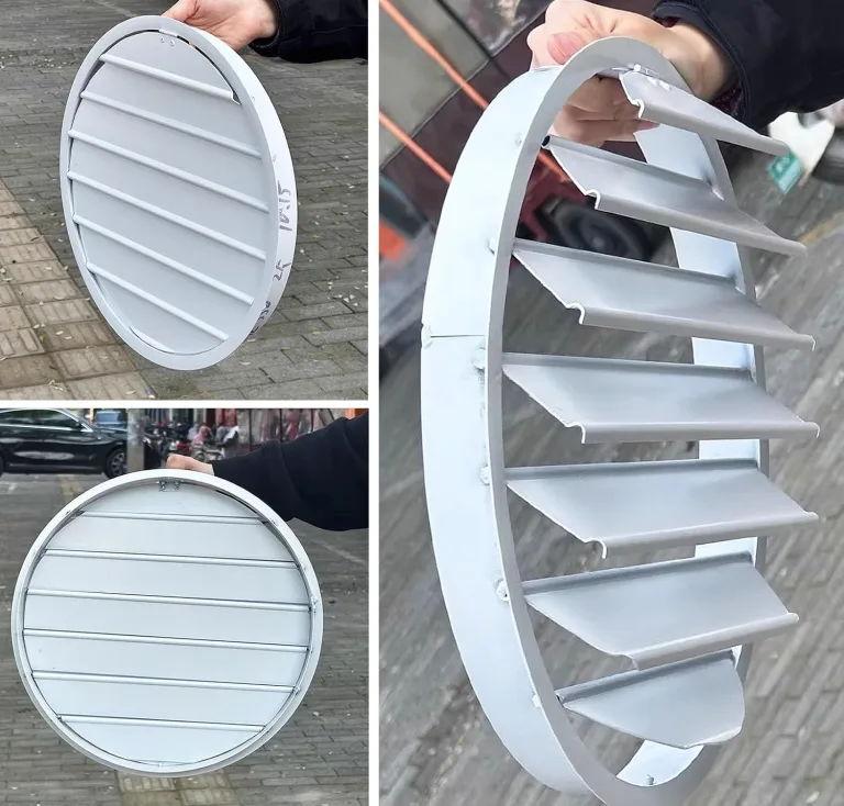 81,3 cm runde Lüftungsschlitze, Aluminium-Giebel-Abluftgitter für Wand und Decke, ideal für Gewächshaus und industrielle HVAC-Systeme, langlebige Belüftungslösung – Bild 8