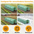 Gewächshaus 300x800x200cm, Gemüsegewächshaus mit 6 Fenstern und 2 Reißverschlusstüren, 140g/m² PE UV50+ Abdeckung. perfekt für Garten und Terrasse - Thumbnail 5