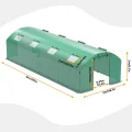 Gewächshaus 300x800x200cm, Gemüsegewächshaus mit 6 Fenstern und 2 Reißverschlusstüren, 140g/m² PE UV50+ Abdeckung. perfekt für Garten und Terrasse - Thumbnail 6