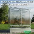 Beckmann Pflanzenhaus I 201 x 107 x 183 cm I Mini Gewächshaus aus Aluminium & 16mm Polycarbonat Stegdreifachplatten I winterfestes Tomatengewächshaus für Garten & Balkon I stabil und ohne Folie - Thumbnail 9