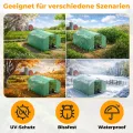 Gewächshaus 300x400x200cm, Gemüsegewächshaus mit 4 Fenstern und 2 Reißverschlusstüren, 140g/m² PE UV50+ Abdeckung. Erdanker und Windseilen für stabile Befestigung im Garten - Thumbnail 7