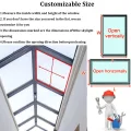 Dachfenster mit Fernbedienung, 85 x 70 cm, für Dachböden, Keller, Gewächshäuser und Sto-Hallen, optimaler Dachausstieg und Dachfenster-Löser - Thumbnail 4