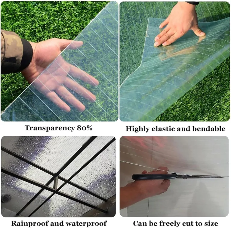 0.8mm Polycarbonatplatten Dachplatten Kunststoff Wetterfest Gewächshausplatten für Dächer, Wintergärten, Gewächshäuser, Schuppen und Markisen(1.2x10m) – Bild 5