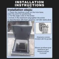 Aluminium-Dachluke, abschließbarer Griff, Ventilat für Gewächshäuser, Dachöffnung mit Stützstange, ideal für Hausdächer (50 x 70 cm) - Thumbnail 7