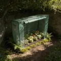 Garten Gewächshaus Foliengewächshaus Tomatengewächshaus begehbar 200x80x150 cm, schräges Dach Pflanzenhaus mit PE-Gitterfolie, Tomatenhaus Überwinterungszelt Mehrzwecktreibhaus Plane, Grün - Thumbnail 2