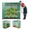 UISEBRT Gewächshaus Tomatengewächshaus 200x80x150 cm,Foliengewächshaus Tomatenhaus mit 2 Belüftungsfenster,Tomatenzelt Stabil, Winterfest, UV-Beständig für Garten,Terrasse,Hinterhof,Balkon - Thumbnail 10