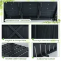 COSTWAY Hochbeet mit Ablage, erhöhtes Blumenbeet HIPS-Holz, Pflanzkübel mit Drainagelöchern, Pflanzkasten Kräuterbeet Pflanztrog Gartenbeet, Anzuchtbeet Balkon Garten Balkon, 86 x 45 x 73 cm, Schwarz - Thumbnail 8