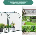 UV-beständig Winterfest Foliengewächshaus mit Aufrollbar Seitenwände ,Stahlrahmen Gewächshaus 270x90x90cm,Tomatenhaus für Gemüse Pflanzen Transparent - Thumbnail 7