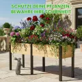 Hochbeet aus Holz - 180x60x80cm Großes Erhöhtes - Modern & Extrem Stabil Pflanzkasten & Blumenkasten - Pflanzbeet Kräuterbeet Blumenbeet für Garten Balkon Terrasse - Thumbnail 4