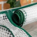 Outsunny Hochbeet mit Füßen mit Abdeckplane aus Polyethylen, Hochbeet mit Gewächshaus, Volumen 104 l, mit Abflusslöchern, Vliesstoff, für Pflanzen, Blumen, Gemüse, 121 x 55 x 117 cm, Dunkelgrau - Thumbnail 9