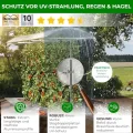 Beckmann Tomatendach PSN5 – Stabile Tomatenüberdachung & Überdachung für Hochbeet 500x112 cm – Winterfestes Alu Schutzdach, hagelfeste 6mm Platten gegen Braunfäule – Höhenverstellbar - Thumbnail 8