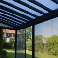 Polycarbonat Doppelstegplatte 4 mm klar, Zuschnitt 1500 x 1050 mm (L x B), Breite 1050 mm fix, UV-Schutz einseitig – Gewächshausplatten, Überdachung, Pergola, Carport | Macrolux Makrolon - Thumbnail 6