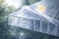 Polycarbonat Doppelstegplatte 4 mm klar, Zuschnitt 2000 x 1050 mm (L x B), Breite 1050 mm fix, UV-Schutz einseitig – Gewächshausplatten, Überdachung, Pergola, Carport | Macrolux Makrolon - Thumbnail 3