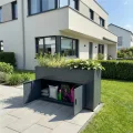 Metzler Hochbeet für den Garten mit Stauraum – Pulverbeschichteter Stahl in Anthrazit RAL 7016 | Witterungsbeständiges Metall-Gartenbeet, Pflanzenbeet, Blumenhochbeet | 160 x 85 x 50 cm - Thumbnail 4