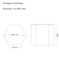 Hochbeet Hexagon Pflanzbeet | Kräuter- und Gemüsebeet Metall verzinkt | 500 Liter Volumen 99,5 x 99,5 x 77 cm (B x T x H) Anthrazit sechseckig - Thumbnail 3