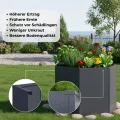 Hochbeet Hexagon Pflanzbeet | Kräuter- und Gemüsebeet Metall verzinkt | 500 Liter Volumen 99,5 x 99,5 x 77 cm (B x T x H) Anthrazit sechseckig - Thumbnail 4