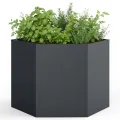 Hochbeet Hexagon Pflanzbeet | Kräuter- und Gemüsebeet Metall verzinkt | 500 Liter Volumen 99,5 x 99,5 x 77 cm (B x T x H) Anthrazit sechseckig - Thumbnail 10